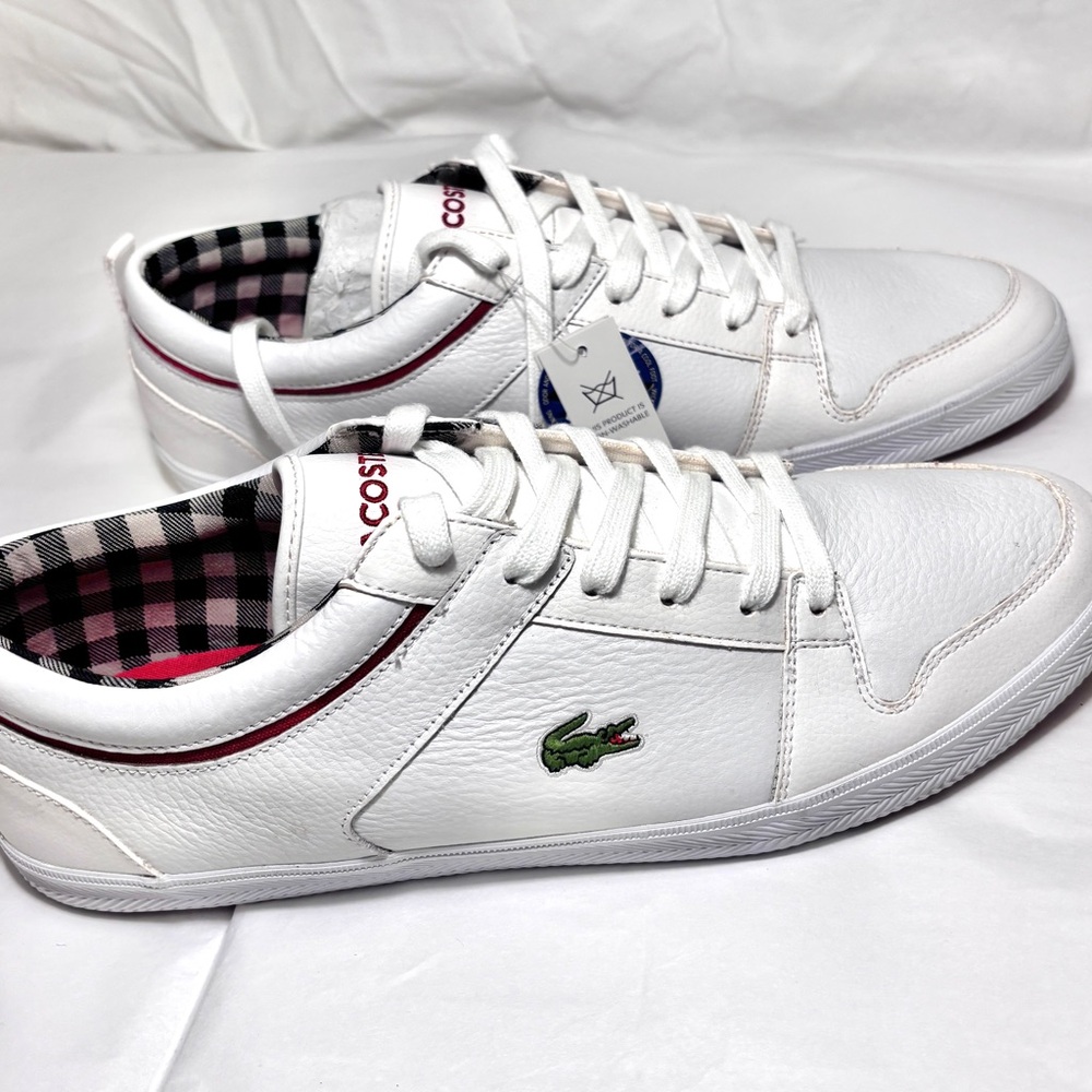 Lacoste White and Red Men's Sneakers